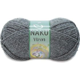 Nako Vizon 193 Koyu Gri Melanj El Örgü İpliği