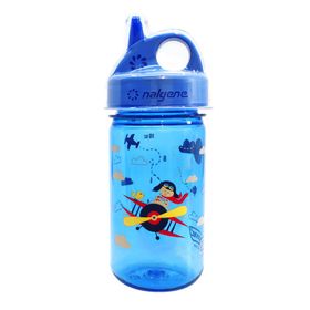 Nalgene 12oz Grip-n-Gulp Kids Blue Airplane Tritan Suluk