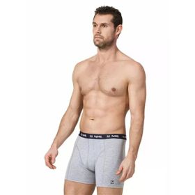 Namaldi 1135 Pamuklu Likralı 3 Adet Gri Erkek Boxer