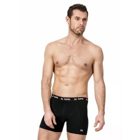 Namaldi 1135 Pamuklu Likralı 3 Adet Siyah Erkek Boxer