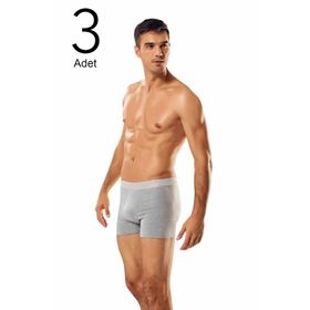 Namaldi ELF568N1283CCM Gri 3'lü Likralı Erkek Boxer
