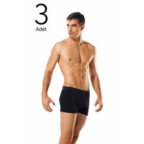 Namaldi ELF568N1283CCM Siyah 3'lü Likralı Erkek Boxer
