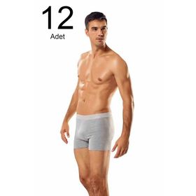 Namaldi ELF568N1283CCM12 Gri 12'li Likralı Erkek Boxer