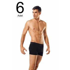 Namaldi ELF568N1283CCM6 Siyah 6'lı Paket Likralı Erkek Boxer