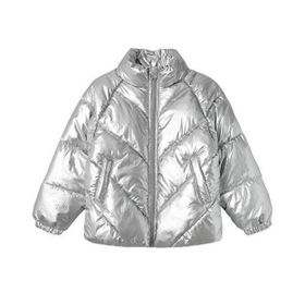 Name İt 13233969-SILVER Gri Kids Nkfmisty Puffer Çocuk Günlük Mont