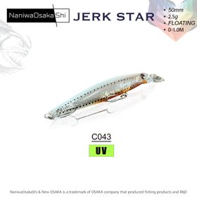 NaniwaOsakashi Jerkstar 50 mm 2.5 gr Color C043 Sahte Balık