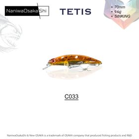NaniwaOsakashi Tetis 70 mm 9.6 gr Sinking C033 Sahte Balık