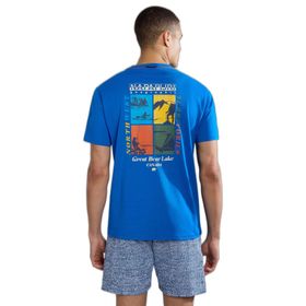 Napapijri NP0A4HQN Koyu Mavi S-Gras Erkek T-Shirt