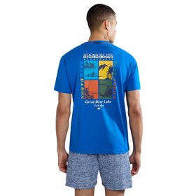 Napapijri NP0A4HQN Koyu Mavi S-Gras Erkek T-Shirt