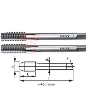 Narex DIN 2181 HSS 2 Parça UNF No 10 El Takım Kılavuzu
