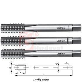 Narex DIN 352 HSS 3 Parça M3 El Takım Kılavuzu