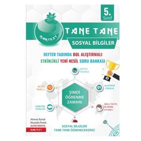 Nartest 5 Sınıf Defter Tadında Tane Tane Sosyal Bilgiler Kitabı