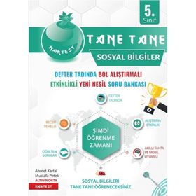 Nartest 5 Sınıf Defter Tadında Tane Tane Sosyal Bilgiler Kitabı