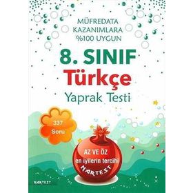 Nartest 8.Sınıf Türkçe Yaprak Testi