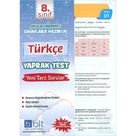 Nartest 8.Sınıf Türkçe Yaprak Testi