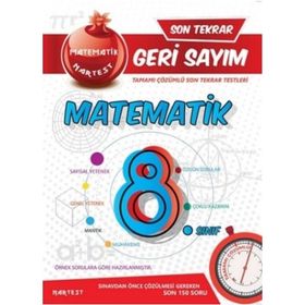Nartest Yayıncılık 8. Sınıf Matematik Geri Sayım Son Tekrar Testleri