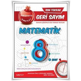 Nartest Yayıncılık 8. Sınıf Matematik Geri Sayım Son Tekrar Testleri