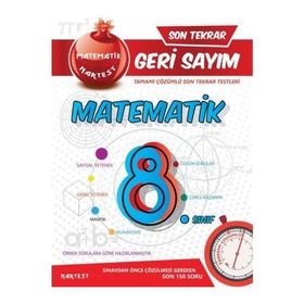 Nartest Yayıncılık 8. Sınıf Matematik Geri Sayım Son Tekrar Testleri