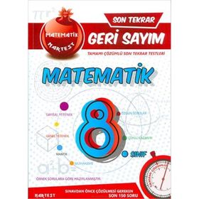 Nartest Yayıncılık 8. Sınıf Matematik Geri Sayım Son Tekrar Testleri