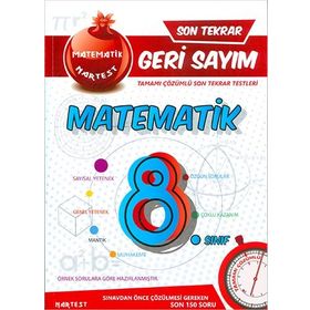 Nartest Yayıncılık 8. Sınıf Matematik Geri Sayım Son Tekrar Testleri
