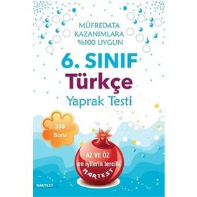 Nartest Yayınevi 6. Sınıf Türkçe Yaprak Test- Yeni Müfredat