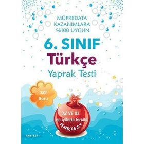 Nartest Yayınevi 6. Sınıf Türkçe Yaprak Test- Yeni Müfredat