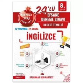 Nartest Yayınevi 8.Sınıf LGS İngilizce Kırmızı Seri 24 Efsane Deneme Sınavı
