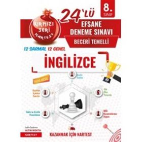 Nartest Yayınevi 8.Sınıf LGS İngilizce Kırmızı Seri 24 Efsane Deneme Sınavı