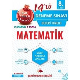 Nartest Yayınevi 8. Sınıf Matematik Nar Tanesi On Dörtlü Deneme Sınavı 2039539