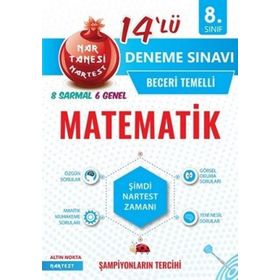 Nartest Yayınevi 8. Sınıf Matematik Nar Tanesi On Dörtlü Deneme Sınavı 2039539
