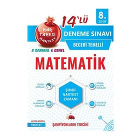 Nartest Yayınevi 8. Sınıf Matematik Nar Tanesi On Dörtlü Deneme Sınavı 2039539