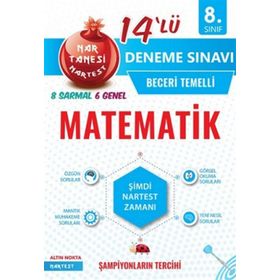 Nartest Yayınevi 8. Sınıf Matematik Nar Tanesi On Dörtlü Deneme Sınavı 2039539