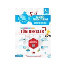 Nartest Yayınevi 8.Sınıf Mavi Tüm Dersler 5'li Fasikül Deneme Sınavı