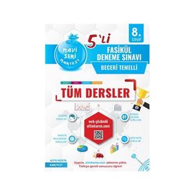 Nartest Yayınevi 8.Sınıf Mavi Tüm Dersler 5'li Fasikül Deneme Sınavı