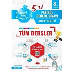 Nartest Yayınevi 8.Sınıf Mavi Tüm Dersler 5'li Fasikül Deneme Sınavı
