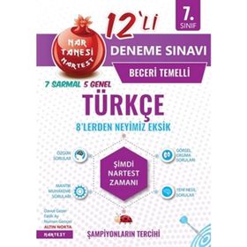 Nartest Yayınları 7. Sınıf Beceri Temelli Türkçe Deneme Sınavı