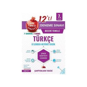 Nartest Yayınları 7. Sınıf Beceri Temelli Türkçe Deneme Sınavı