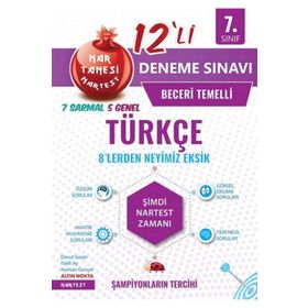 Nartest Yayınları 7. Sınıf Beceri Temelli Türkçe Deneme Sınavı