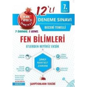 Nartest Yayınları 7. Sınıf Fen Bilimleri Nar Tanesi 12 Deneme Sınavı