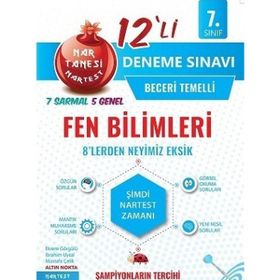 Nartest Yayınları 7. Sınıf Fen Bilimleri Nar Tanesi 12 Deneme Sınavı