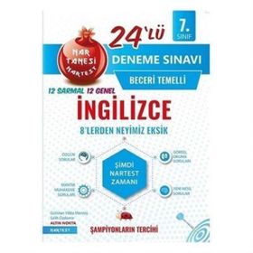 Nartest Yayınları 7. Sınıf İngilizce Nar Tanesi 24 Deneme Sınavı