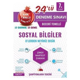 Nartest Yayınları 7. Sınıf Sosyal Bilgiler Nar Tanesi 24 Deneme Sınavı