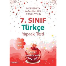 Nartest Yayınları 7.Sınıf Türkçe Yaprak Test