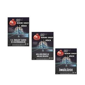 Nartest Yayınları - 8. Sınıf 1. Dönem T.C. İnkılap Tarihi Din ve İngilizce Deneme Seti 3 Kitap