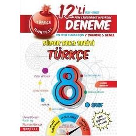 Nartest Yayınları 8. Sınıf Nar Türkçe 12 Deneme Sınavı (7 Sarmal + 5 Genel)