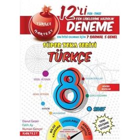 Nartest Yayınları 8. Sınıf Nar Türkçe 12 Deneme Sınavı (7 Sarmal + 5 Genel)
