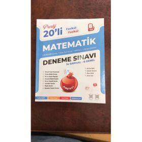 Nartest Yayınları 8. Sınıf Prestij Matematik 20 Deneme Sınavı