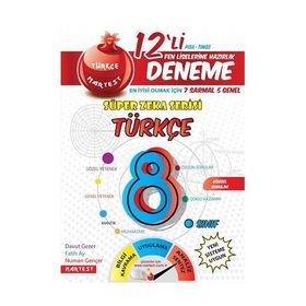 Nartest Yayınları 8. Sınıf Türkçe 12 Deneme Sınavı