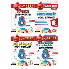 Nartest Yayınları 8. Sınıf Türkçe Matematik Fen İnkılap Fen Liselerine Hazırlık Soru Bankası Seti