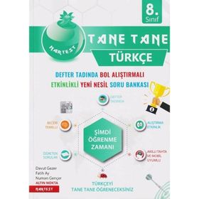 Nartest Yayınları 8. Sınıf Türkçe Tane Tane Soru Bankası